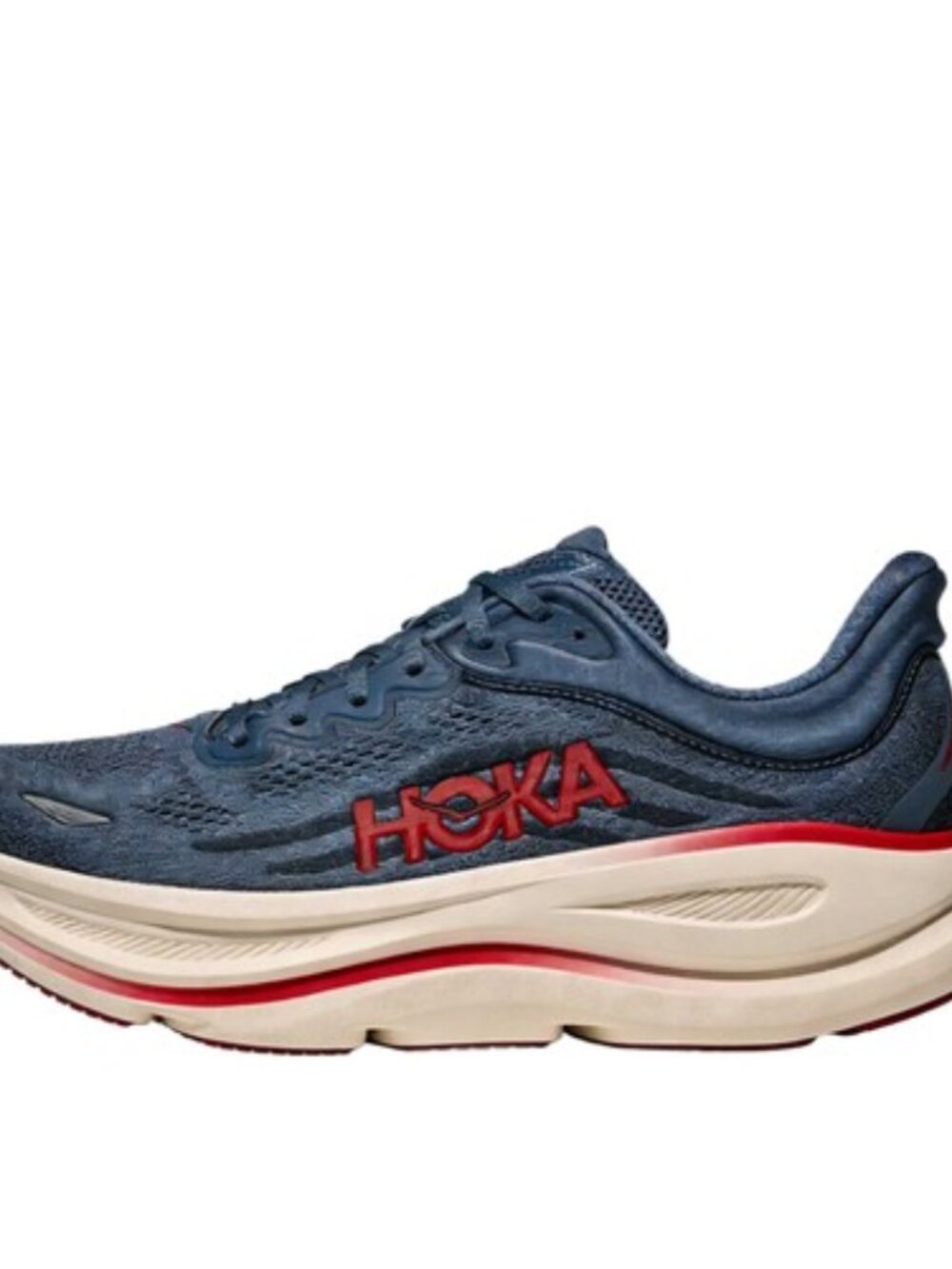 Hoka Men's Bondi 9 Running Sneaker ~ 14 2E Wide ~ Blue ~Thundercloud /Vermillion